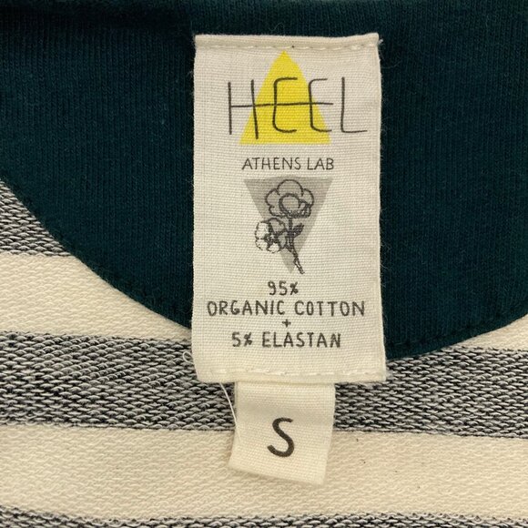 Heel Athens Lab Organic Cotton Giraffe Tank Dress Size S Sharkbite Hem Stripes - Picture 9 of 12